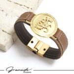 Pulseira Masculina São Jorge Ouro e Fechamento Magnético - GR - Imagem 2