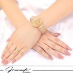Pulseira Feminina Nude Medalhão São Bento Ouro e Fechamento Magnético - GR - Imagem 3