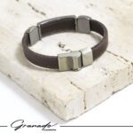 Pulseira Masculina Símbolo Maçom e Fechamento Magnético - GR - Imagem 2