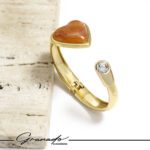Bracelete de Ouro Coração Solare com Cristal - GR - Imagem 3