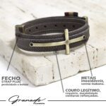 Pulseira de Couro Strap Plug Cruz - GR - Imagem 4