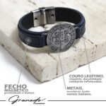 Pulseira Masculina São Bento e Fechamento Magnético - GR - Imagem 4