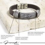 Pulseira Masculina Símbolo Maçom e Fechamento Magnético - GR - Imagem 4