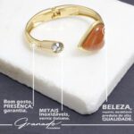 Bracelete de Ouro Coração Solare com Cristal - GR - Imagem 4