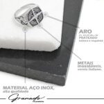 Anel Aço Inox Rosa dos Ventos - GR - Imagem 3