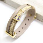 Pulseira de Couro Strap Plug Nossa Senhora Aparecida - GR