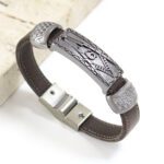 Pulseira Masculina Símbolo Maçom e Fechamento Magnético - GR