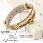 Pulseira de Couro Strap Plug Solé Vitalis Girassol - GR - Imagem 5