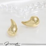 Brincos Chunky Gota Banhado a Ouro - GR - Imagem 4