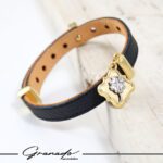 Pulseira de Couro Strap Plug Trevo Gemme de Fortune - GR - Imagem 4