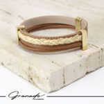Pulseira de Couro Strap Plug Solé Vitalis Girassol - GR - Imagem 3