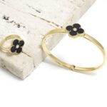 Mix Bracelete e Anel de Ouro Trevo Unique – GR