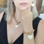 Mix Colar Pulseira e Brinco de Ouro Coração Splendore – GR - Imagem 2