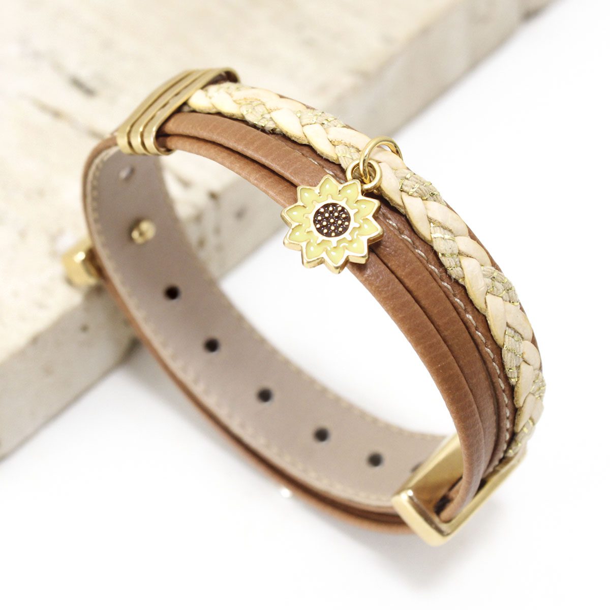 Capa20Site-241.jpg Pulseira de Couro Strap Plug Solé Vitalis Girassol - GR - Imagem 1