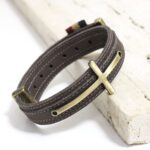 Pulseira de Couro Strap Plug Cruz - GR - Imagem 2