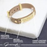 Pulseira de Couro Strap Plug Tudo Posso Naquele que me Fortalece - GR - Imagem 5
