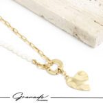 Colar Ouro e Pérolas Naturais Coração Vivace – GR - Imagem 3