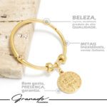 Bracelete de Ouro Insígnia de São Bento - GR - Imagem 5