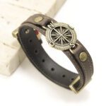 Pulseira de Couro Strap Plug Rosa do Ventos Legacy - GR