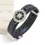 Pulseira de Couro Strap Plug Rosa dos Ventos Legacy Gris - GR