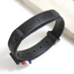 Pulseira de Couro Strap Plug Oração Pai Nosso - GR