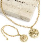 Mix Colar e Pulseira de Ouro Árvore da Vida Harmonie – GR