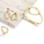 Mix Bracelete Anel e Brinco de Ouro London – GR