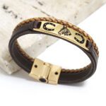 Pulseira de Couro Cavalo Soberano e Fechamento Magnético - GR